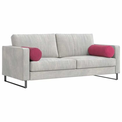 Възглавници валяци 2 pcs Виненочервен Ø 25 x 70 см