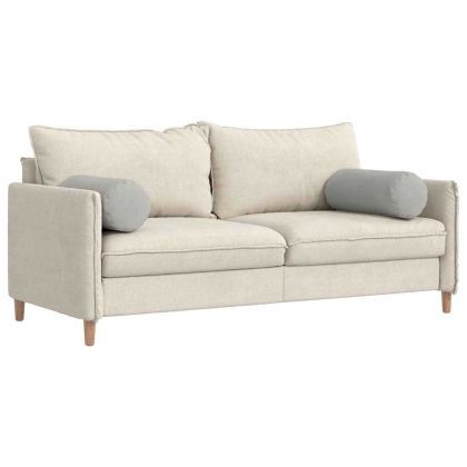 Възглавници валяци 2 pcs Светлосиво Ø 25 x 70 см