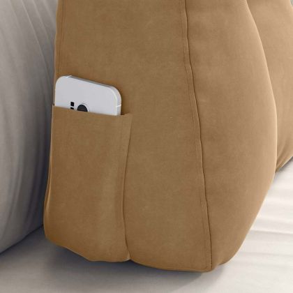 Възглавница за гръб Кафяво 60 x 24 x 50 см Кадифе