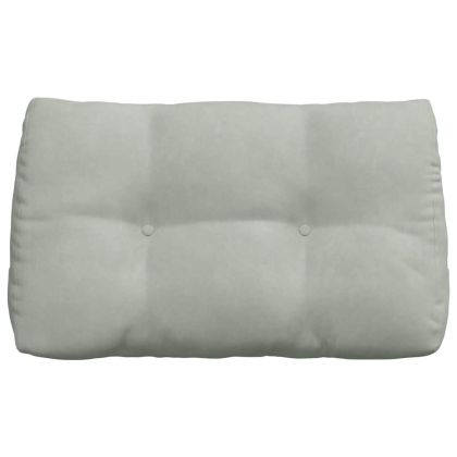 Възглавница за гръб Светлосиво 80 x 24 x 50 см Кадифе