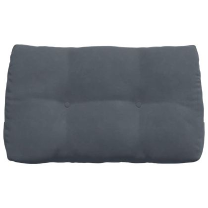 Възглавница за гръб Тъмен сив 80 x 24 x 50 см Кадифе