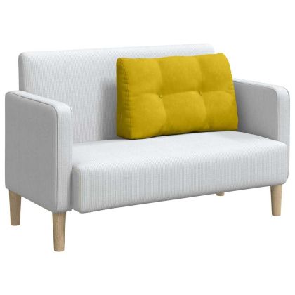 Възглавница за гръб Жълто 80 x 24 x 50 см Кадифе