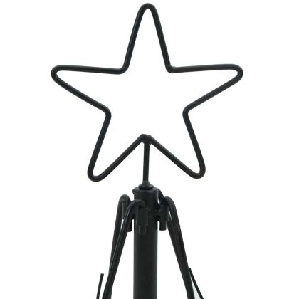 Коледно дърво с конус с поставка Черно 60 cm Стомана