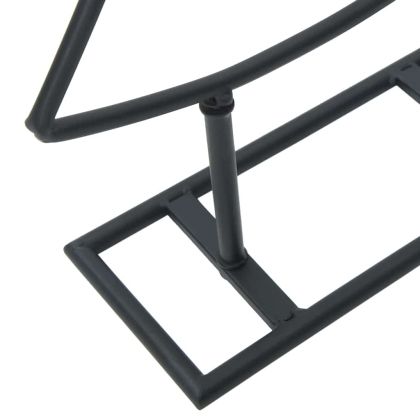 Метално коледно дърво с поставка Черно 150 cm Стомана