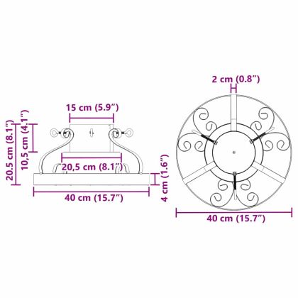 Статив за коледно дърво Античен мед 40 x 40 x 20.5 см Стомана