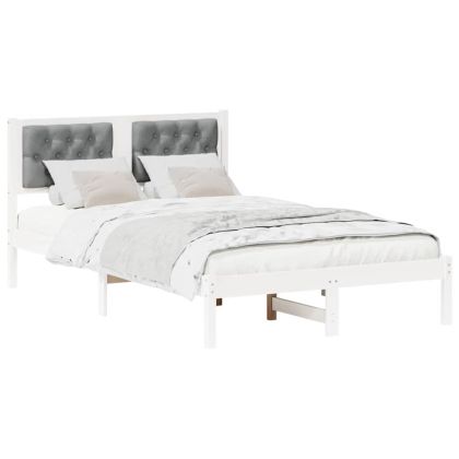 Рамка за легло Светлосиво 120 x 190 cm Солидно борово дърво