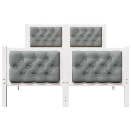 Рамка за легло Светлосиво 120 x 200 cm Солидно борово дърво