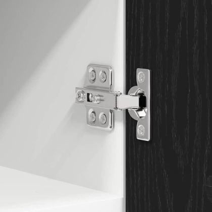 Висящ шкаф с врата Riga 2 pcs Черен дъб и бяло 30 x 31 x 40 см