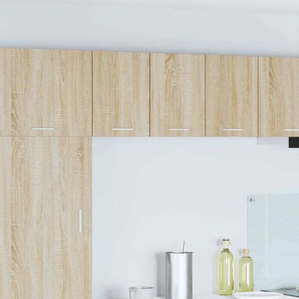 Висящ шкаф с врата Riga Сонома дъб и бяло 30 x 31 x 40 см