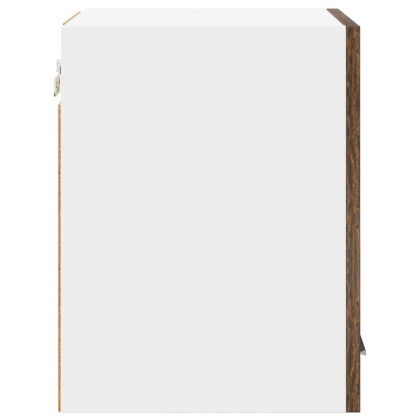 Висящ шкаф с врата Riga 2 pcs Димящ дъб и бяло 30 x 31 x 40 см