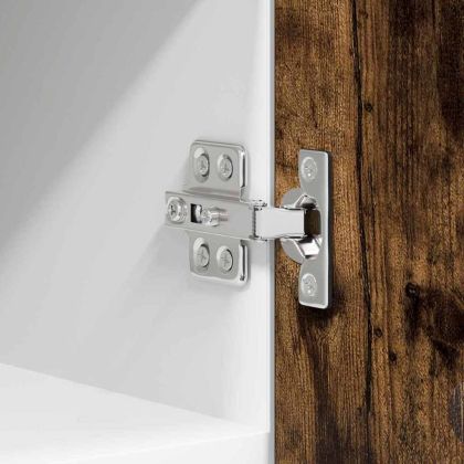 Висящ шкаф с врата Riga 2 pcs Димящ дъб и бяло 30 x 31 x 40 см