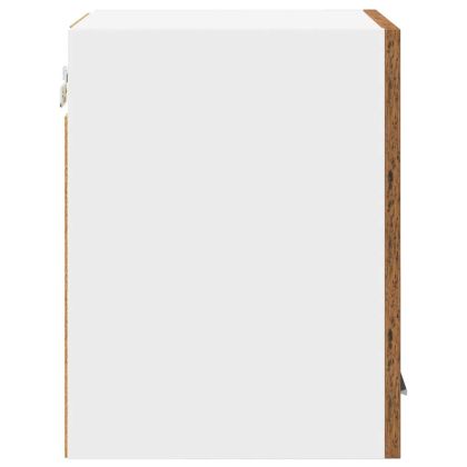 Висящ шкаф Riga 2 pcs Стара дървесина и бяло 30 x 31 x 40 см