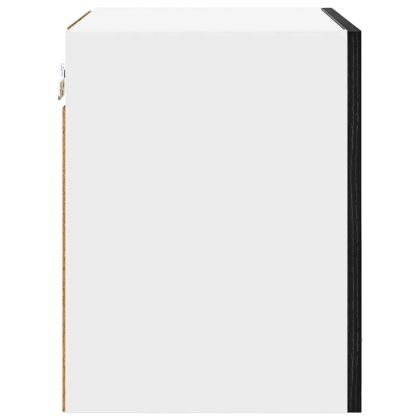 Висящ шкаф с врата Riga 2 pcs Черен дъб и бяло 40 x 31 x 40 см