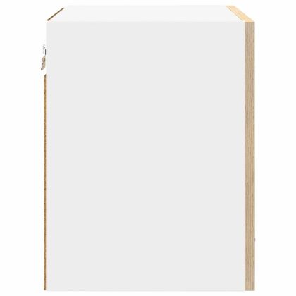 Висящ шкаф Сонома дъб и бяло 40 x 31 x 40 см Инженерно дърво