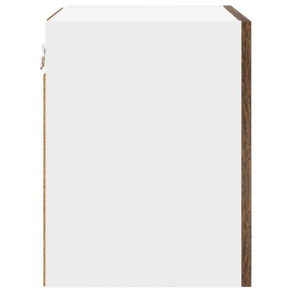 Висящ шкаф със съхранение Riga Димящ дъб и бяло 40 x 31 x 40 см