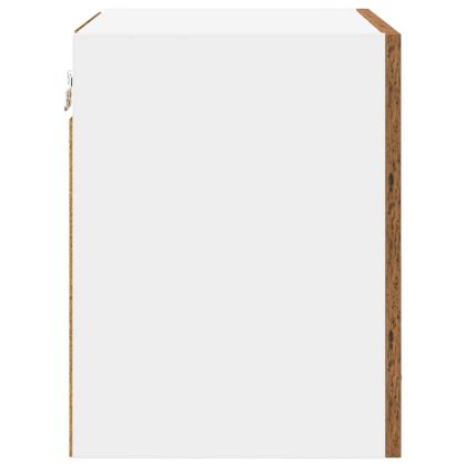 Висящ шкаф Riga 2 pcs Стара дървесина и бяло 40 x 31 x 40 см