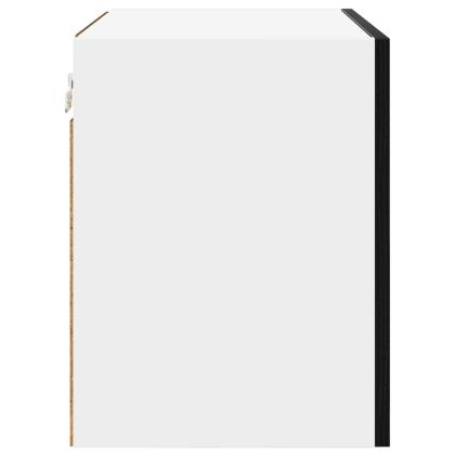 Висящ шкаф със съхранение Riga Черен дъб и бяло 50 x 31 x 40 см
