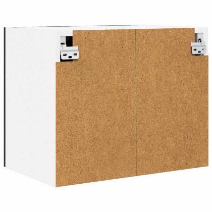 Висящ шкаф с врата Riga 2 pcs Черен дъб и бяло 50 x 31 x 40 см