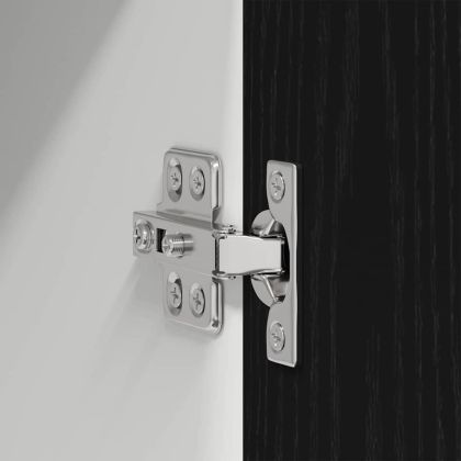 Висящ шкаф с врата Riga 2 pcs Черен дъб и бяло 50 x 31 x 40 см