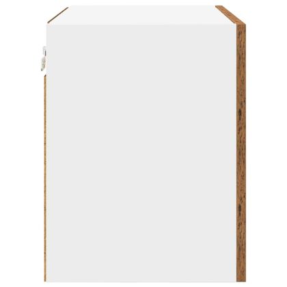 Висящ шкаф Riga 2 pcs Стара дървесина и бяло 50 x 31 x 40 см