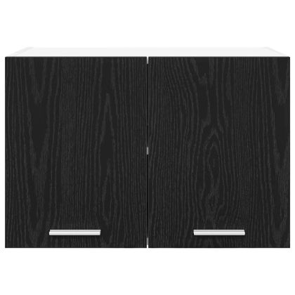 Висящ шкаф с врата Riga 2 pcs Черен дъб и бяло 60 x 31 x 40 см
