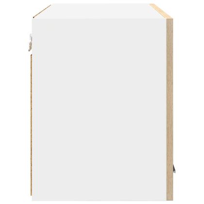 Висящ шкаф с врата Riga 2 pcs Сонома дъб и бяло 60 x 31 x 40 см