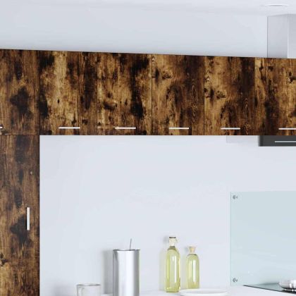 Висящ шкаф с врата Riga 2 pcs Димящ дъб и бяло 60 x 31 x 40 см