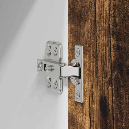 Висящ шкаф с врата Riga 2 pcs Димящ дъб и бяло 60 x 31 x 40 см