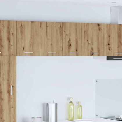 Висящ шкаф Riga 2 pcs Занаятчийски дъб и бяло 60 x 31 x 40 см