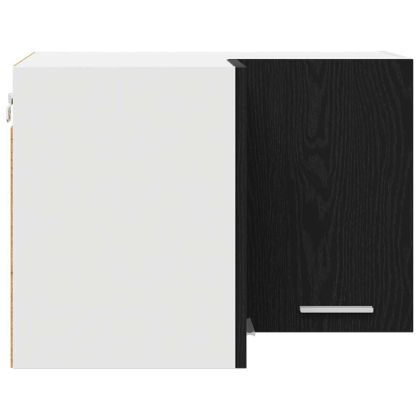 Висящ шкаф със съхранение Riga Черен дъб и бяло 57 x 57 x 40 см