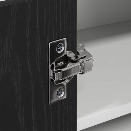 Висящ шкаф със съхранение Riga Черен дъб и бяло 57 x 57 x 40 см