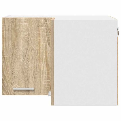 Висящ шкаф Сонома дъб и бяло 57 x 57 x 40 см Инженерно дърво