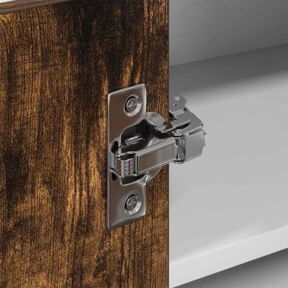 Висящ шкаф със съхранение Riga Димящ дъб и бяло 57 x 57 x 40 см