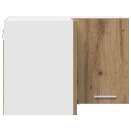 Висящ шкаф Riga Занаятчийски дъб и бяло 57 x 57 x 40 см