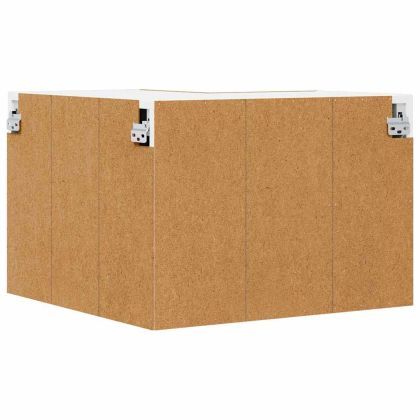 Висящ шкаф Riga Занаятчийски дъб и бяло 57 x 57 x 40 см