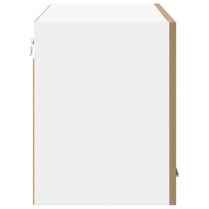 Висящ шкаф с врата Riga Занаятчийски дъб и бяло 80 x 31 x 40 см