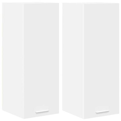 Висящ шкаф с врата 2 pcs Бяло 30 x 31 x 80 см Инженерно дърво