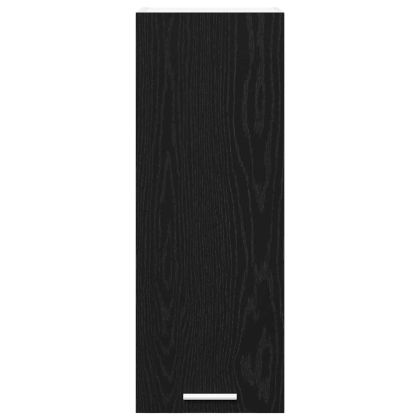 Висящ шкаф с врата Riga 2 pcs Черен дъб и бяло 30 x 31 x 80 см