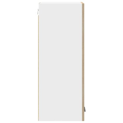 Висящ шкаф с врата Riga Сонома дъб и бяло 30 x 31 x 80 см
