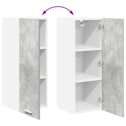 Висящ шкаф с врата Riga 2 pcs Бетон сив и бяло 30 x 31 x 80 см