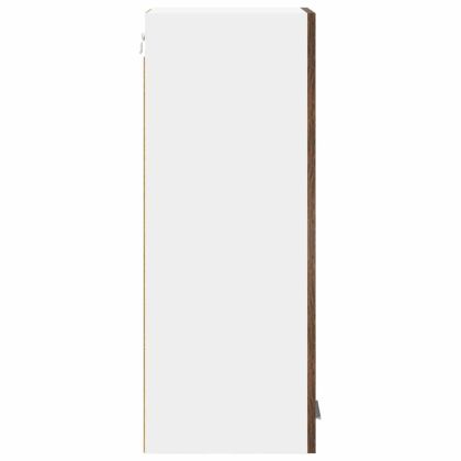 Висящ шкаф със съхранение Riga Димящ дъб и бяло 30 x 31 x 80 см