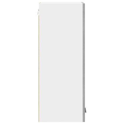 Висящ шкаф с врата Riga 2 pcs Сив Сонома и бяло 30 x 31 x 80 см