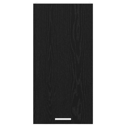 Висящ шкаф със съхранение Riga Черен дъб и бяло 40 x 31 x 80 см