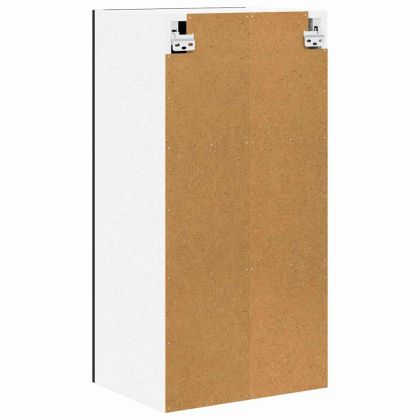 Висящ шкаф със съхранение Riga Черен дъб и бяло 40 x 31 x 80 см