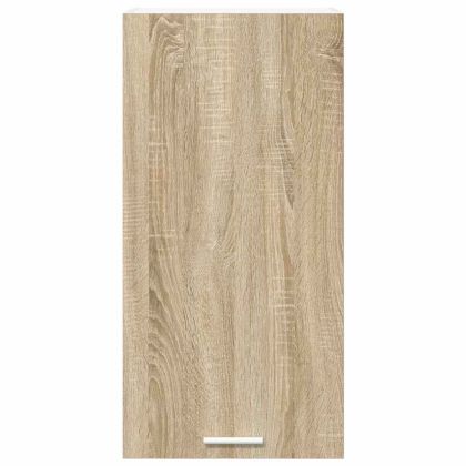 Висящ шкаф с врата Riga Сонома дъб и бяло 40 x 31 x 80 см