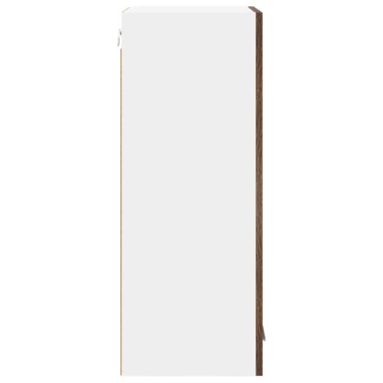 Висящ шкаф със съхранение Riga Димящ дъб и бяло 40 x 31 x 80 см