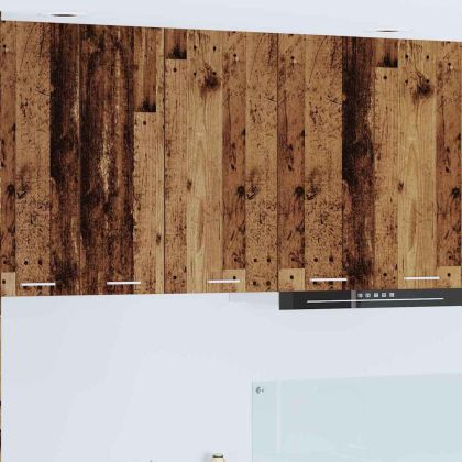 Висящ шкаф с врата Riga Стара дървесина и бяло 40 x 31 x 80 см