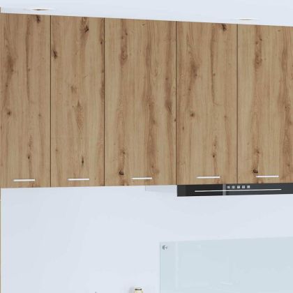 Висящ шкаф с врата Riga Занаятчийски дъб и бяло 40 x 31 x 80 см