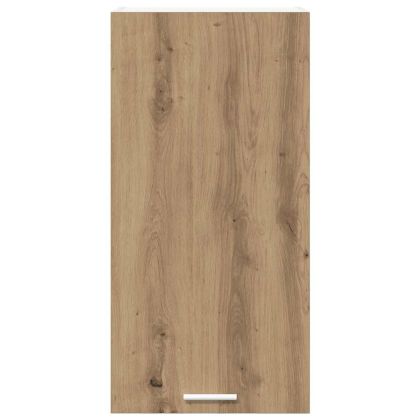 Висящ шкаф с врата Riga Занаятчийски дъб и бяло 40 x 31 x 80 см