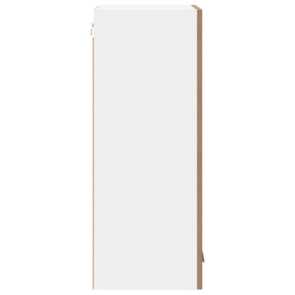 Висящ шкаф с врата Riga Занаятчийски дъб и бяло 40 x 31 x 80 см